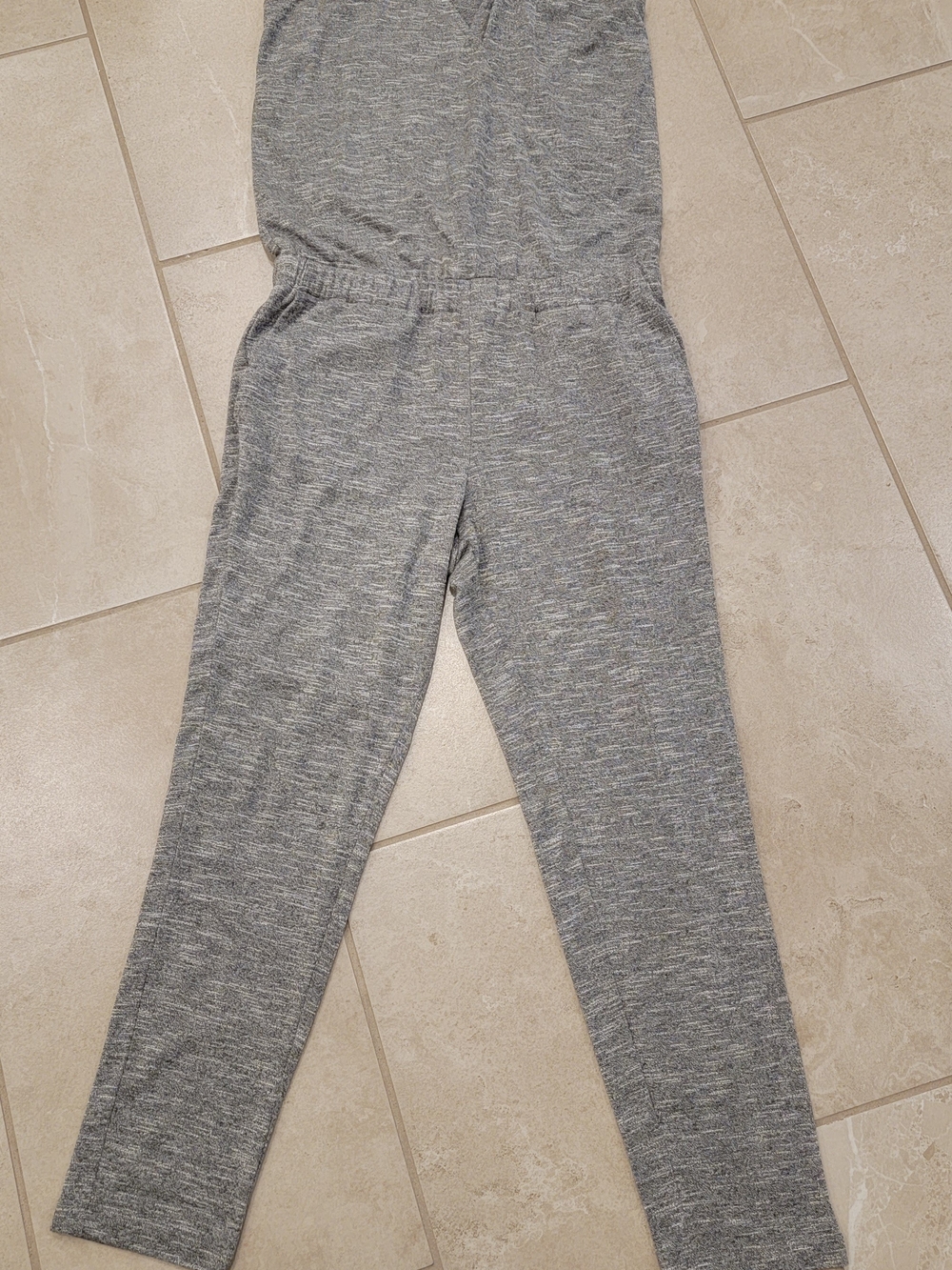 Lou & Grey Heather Gray Knit Jumpsuit